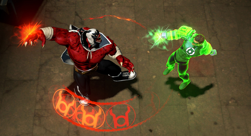 Illustration for article titled Play DC's Infinite Crisis As A Red Lantern Luchador